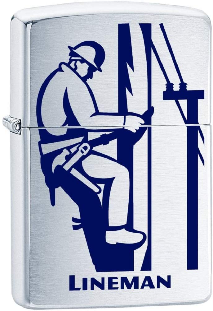 Zippo Lighter - Personalized Message Engraved on Backside for Tradesman or Craftsman Maintenance Worker Specialist Lineman Z5310