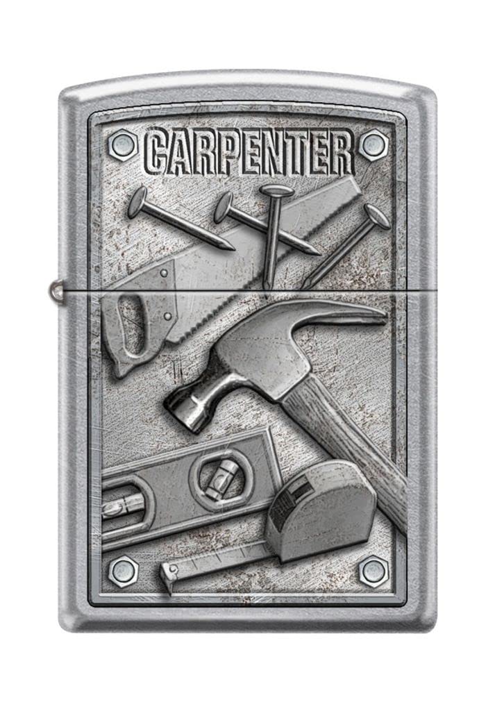 Zippo Lighter- Carpenter Street Chrome Windproof Lighter #Z5168