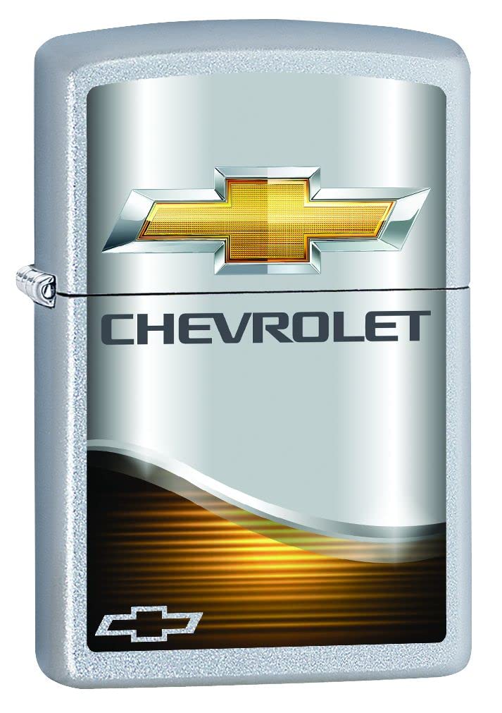 Zippo Lighter- Chevrolet Chevy Chevrolet Bowties Metallic Satin Chrome Windproof Lighter #Z5111