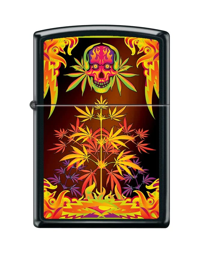 Zippo Lighter - Personalized Message Engraved on Backside Leaf Smoke Collection Windproof Lighter