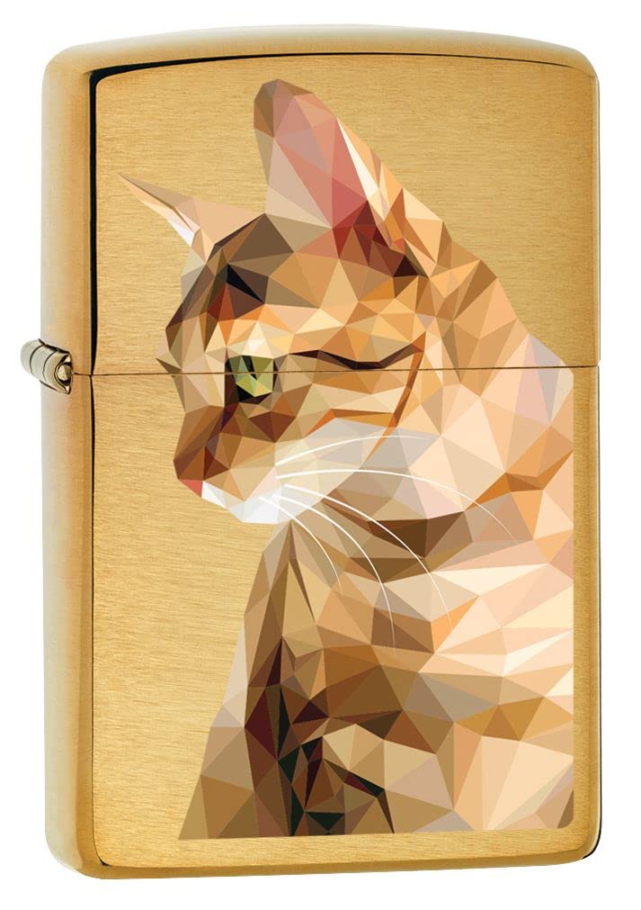 Zippo Lighter-Personalized Custom Message Engraved on Backside for Pet House Cat Paw Kitten Kitty Design Windproof Lighter Graphic Cat #Z5272