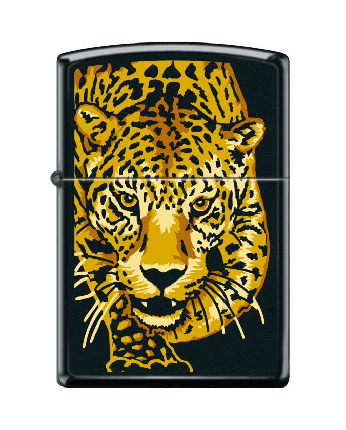 Zippo Lighter-Illusion Leopard Black Matte Windproof Lighter #Z5468