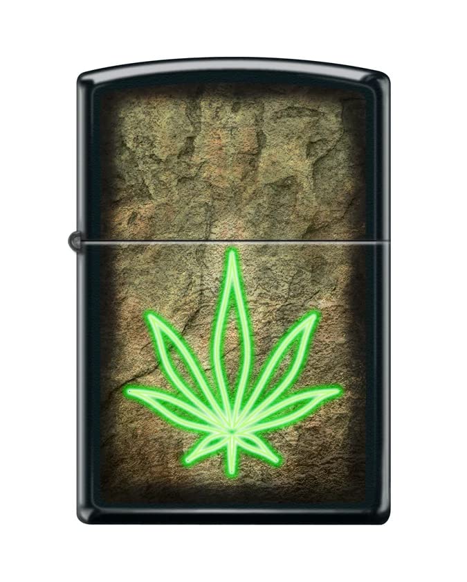Zippo Lighter - Personalized Message Engraved on Backside Leaf Smoke Collection Windproof Lighter