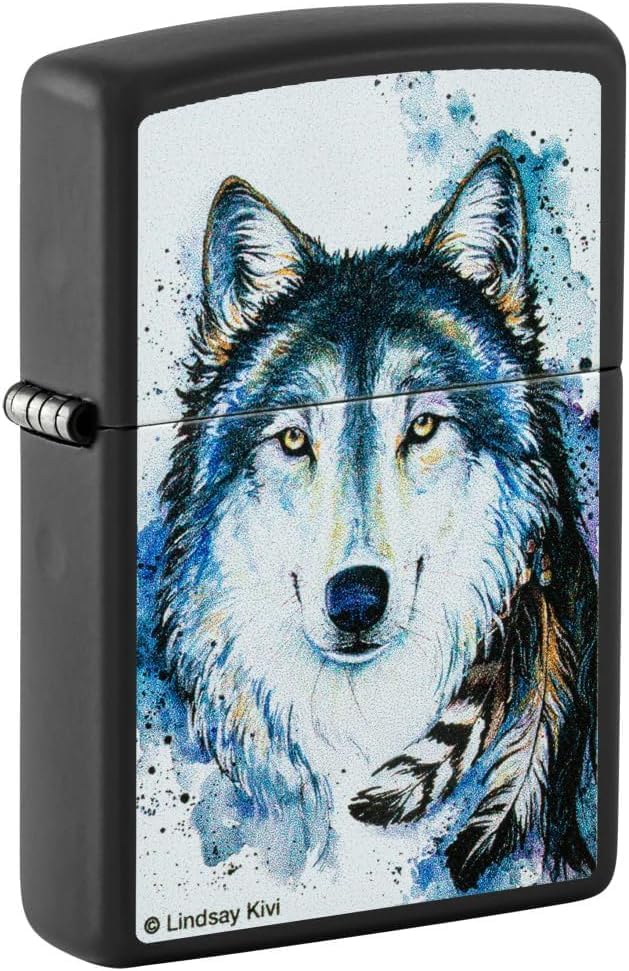 Zippo Lighter – Personalized Custom Message Engraved Windproof Wolf Lighter
