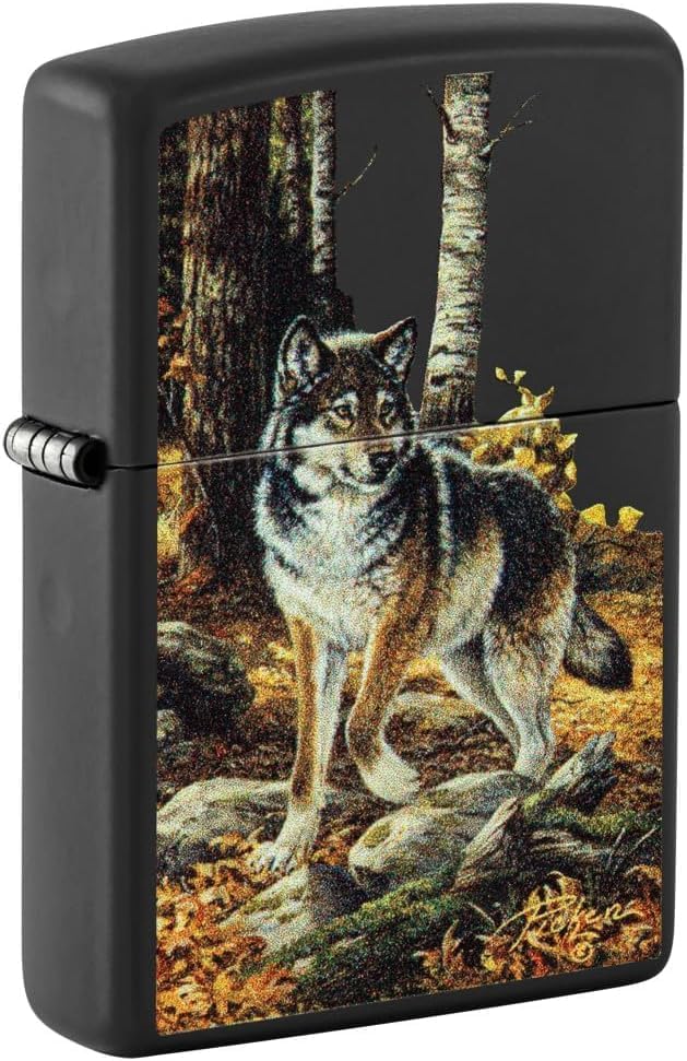 Zippo Lighter – Personalized Custom Message Engraved Windproof Wolf Lighter