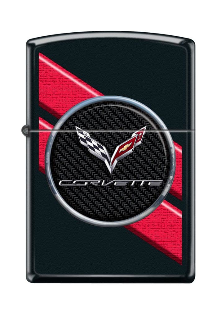 Zippo Lighter- Chevy Chevrolet Corvette Black Matte Windproof Lighter #Z5220