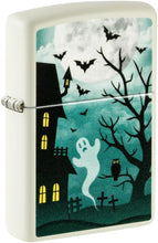 Load image into Gallery viewer, Zippo Lighter- Personalized for Ghost Owl Scary Spooky - Glow-in-The-Dark 48727
