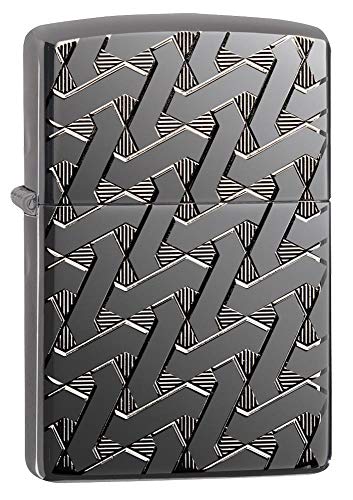 Zippo Lighter- Personalized Engrave Armor Geometric Weave Design #49173