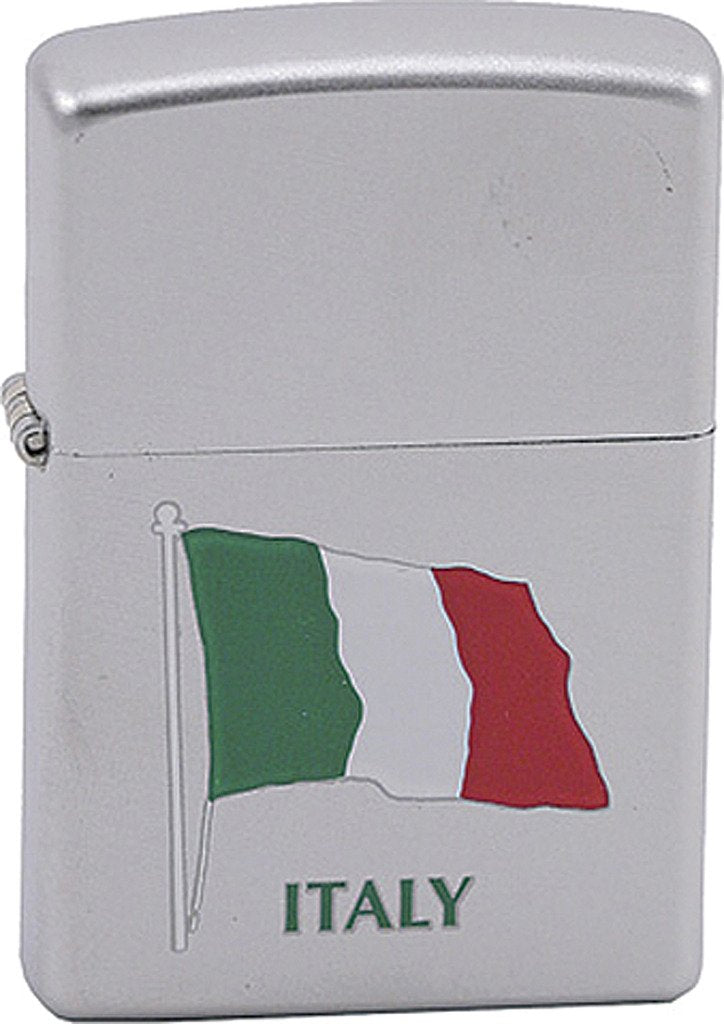 Zippo Lighter - Personalized Message Engraved on Backside Customized Italy Italian Flag Windproof Lighter #Z198