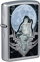 Load image into Gallery viewer, Zippo Lighter- Personalized Engrave Howling Wolf Design 49261
