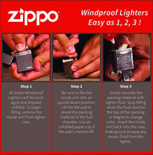 Load image into Gallery viewer, Zippo Lighter Firefighter with Flag Personalized Custom Message Engraved on Back Indoor Outdoor Windproof Lighter #Z5313
