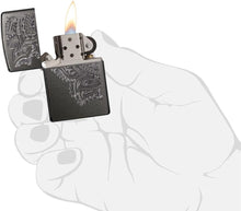Load image into Gallery viewer, Zippo Lighter- Personalized Engrave for Art Shadowy Gray Iced Paisley 29431
