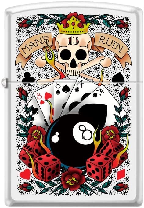 Zippo Lighter- Personalized Engrave Ace of Spades Game Casino 8 Ball #Z5462