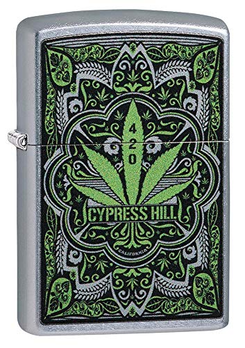 Zippo Lighter- Personalized Engrave for Leaf Designs Cypress Hill 49010