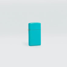 Load image into Gallery viewer, Zippo Lighter - Personalized Customize Message Engrave on Slim Size Windproof Lighter (Turquoise) #49529
