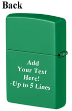 Load image into Gallery viewer, Zippo Lighter - Customized Message Trippy Psychedelic - Grass Green Matte 48957

