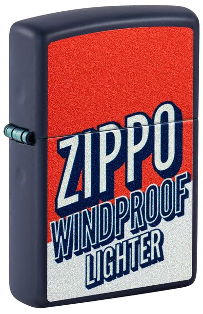 Zippo Lighter - Custom Engraved with Your Message for Lighter, Metal, Blue, One Size 46486