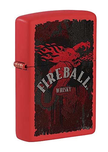 Zippo Lighter- Personalized Message Engrave for FireballZippo Lighter Red 49541