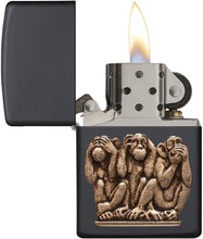 Load image into Gallery viewer, Zippo Lighter- Personalized Engrave for Special Designs Three Monkeys 29409
