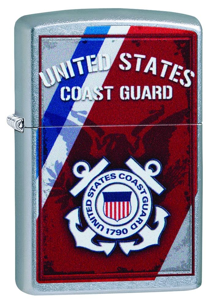 Zippo Lighter- USCG U.S. Coast Guard Street Chrome Windproof Lighter #Z5214