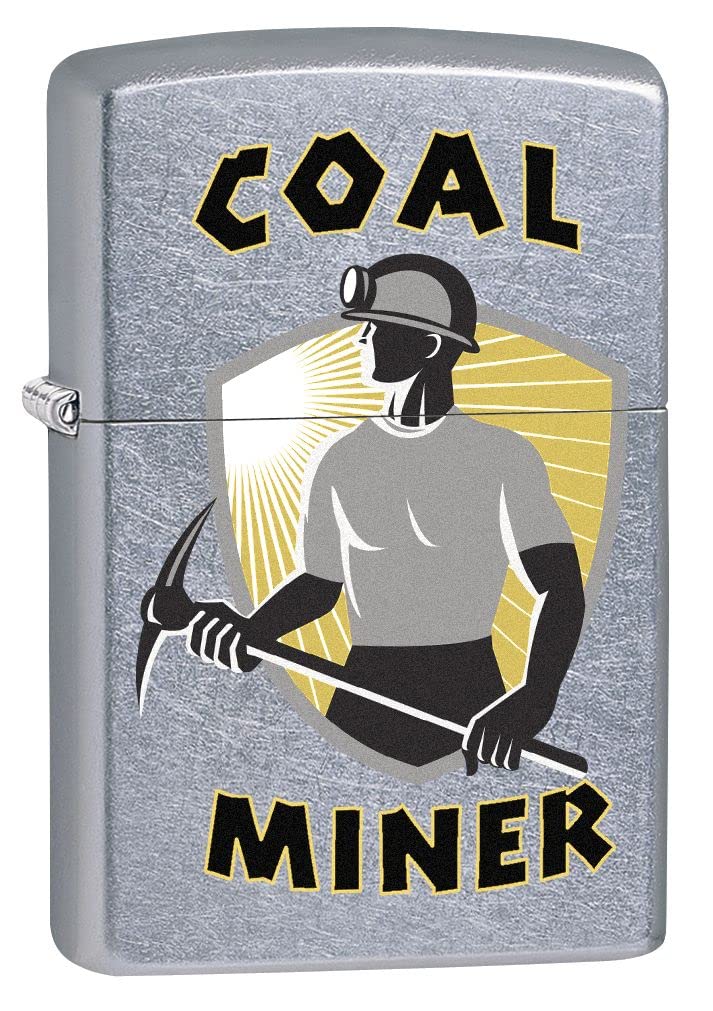 Zippo Lighter- Coal Miner Street Chrome Windproof Lighter #Z5060