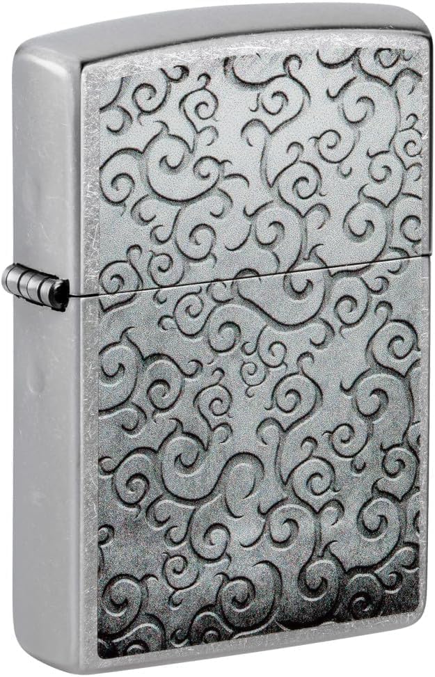 Zippo Lighter - Personalized Custom Message Engraved on Backside Blossoms Flower Power Design Windproof Lighter