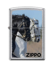 Load image into Gallery viewer, Zippo Lighter-Andalusian Horses Street Chrome Windproof Lighter #Z5376
