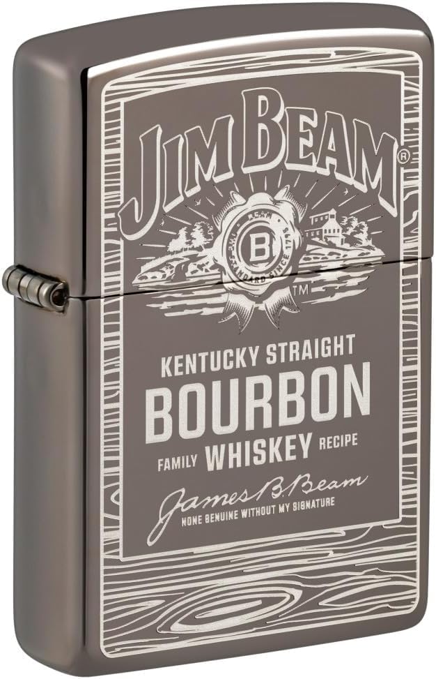 Zippo Lighter- Personalized Engrave for Jim Beam Black Ice 48740