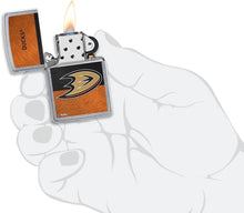 Load image into Gallery viewer, Zippo 2021 NHL Anaheim Ducks Street Chrome Pocket Lighter
