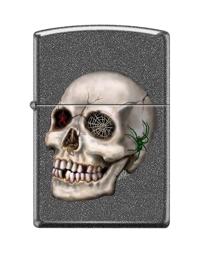 Zippo Lighter- Personalized Engrave Dungeon Skull Iron Stone #Z5480