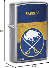 Load image into Gallery viewer, Zippo 2021 NHL Buffalo-Sabres Street Chrome Pocket Lighter

