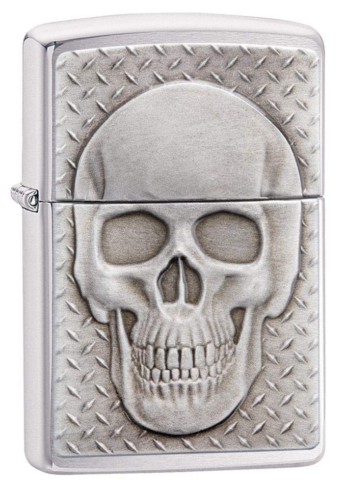 Zippo Lighter - Personalized Custom Message Engraved on Back for Skull with Brain Surprise Windproof Zippo Lighter #29818