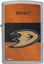 Load image into Gallery viewer, Zippo 2021 NHL Anaheim Ducks Street Chrome Pocket Lighter
