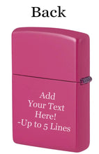 Load image into Gallery viewer, Zippo Lighter - Personalized Custom Message Engrave on Classic with Zippo Logo Windproof Lighter
