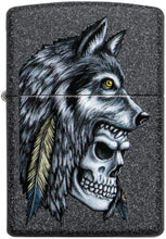 Load image into Gallery viewer, Zippo Lighter- Personalized Engrave Wolf WolvesZippo Lighter Black Crackle 29863
