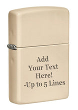 Load image into Gallery viewer, Zippo Lighter - Message Engraved Colored Windproof Lighter Flat Sand 49453
