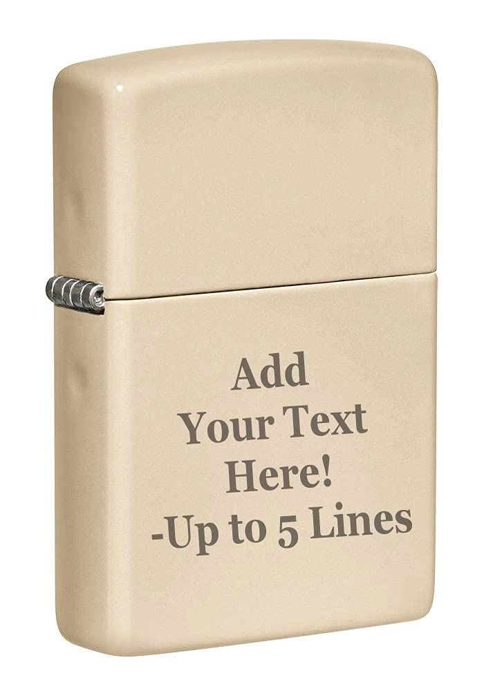 Zippo Lighter - Message Engraved Colored Windproof Lighter Flat Sand 49453