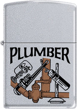 Load image into Gallery viewer, Zippo Lighter - Plumber Satin Chrome Windproof Lighter #Z284
