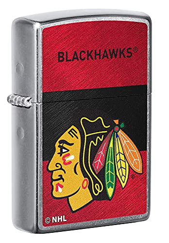 Zippo 2021 NHL Chicago Blackhawks Street Chrome Pocket Lighter