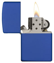 Load image into Gallery viewer, Zippo Lighter – Personalized Custom Message Engraved Windproof Classic Pocket Lighter Blue Matte
