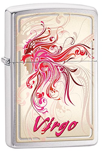 Zippo Lighter- Personalized Message Engrave Zodiac Astrological Sign Virgo