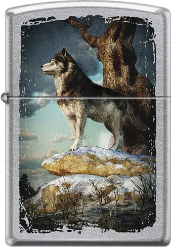 Zippo Lighter- Personalized Engrave Wolf WolvesZippo Lighter Z1087