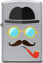 Load image into Gallery viewer, Zippo Lighter- Personalized Engrave Glasses Hats Moustache Pipe Insert #Z5531

