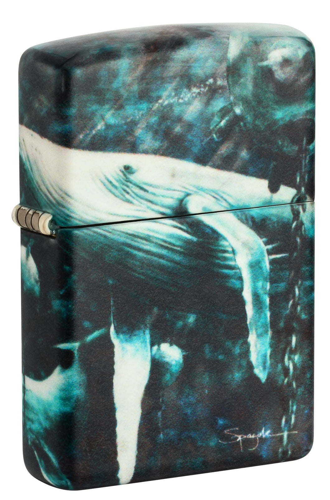 Zippo Lighter - Personalized Custom Message Engraved on Back for Spazuk Art Works Windproof Zippo Lighter (Spazuk Whale Design 48627)