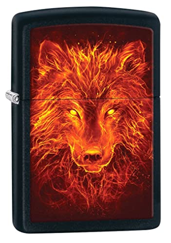 Zippo Lighter- Personalized Message Wolf WolvesZippo Lighter Fire Wolf #Z5270