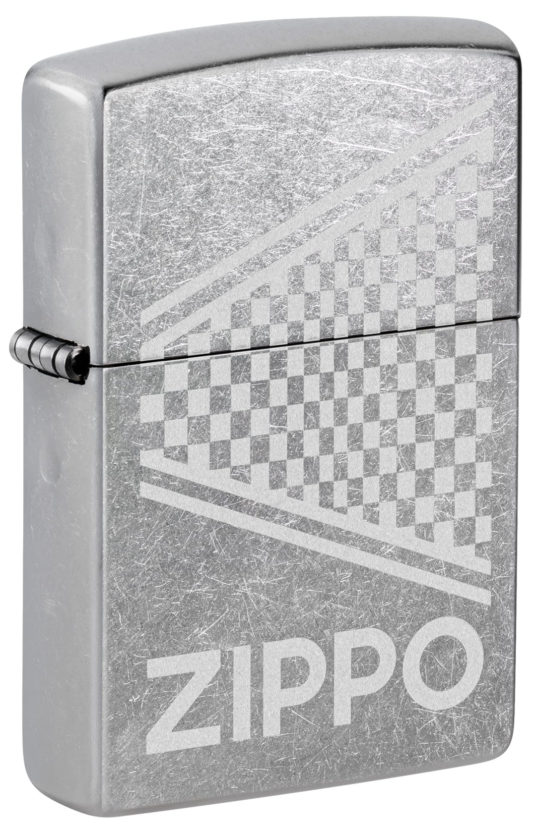 Zippo Lighter - Personalized Customize Message Engrave on Backside for Zippo Brand Design Logo Lighter (Checkered Flag Racing Road Track Mod 48492)