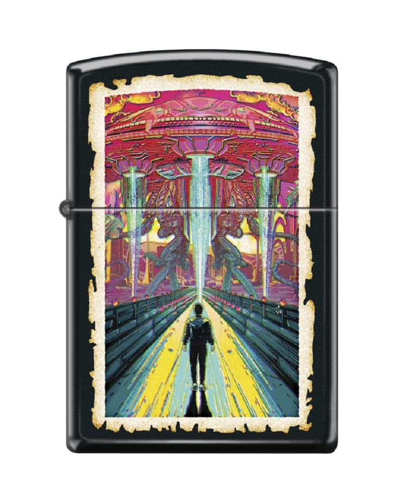 Zippo Lighter- Personalized Engrave Alien UFO Hostile UFO #Z6025