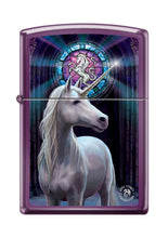 Load image into Gallery viewer, Zippo Lighter- Personalized Engrave for Unicorns Horses High Polish Purple Z5031
