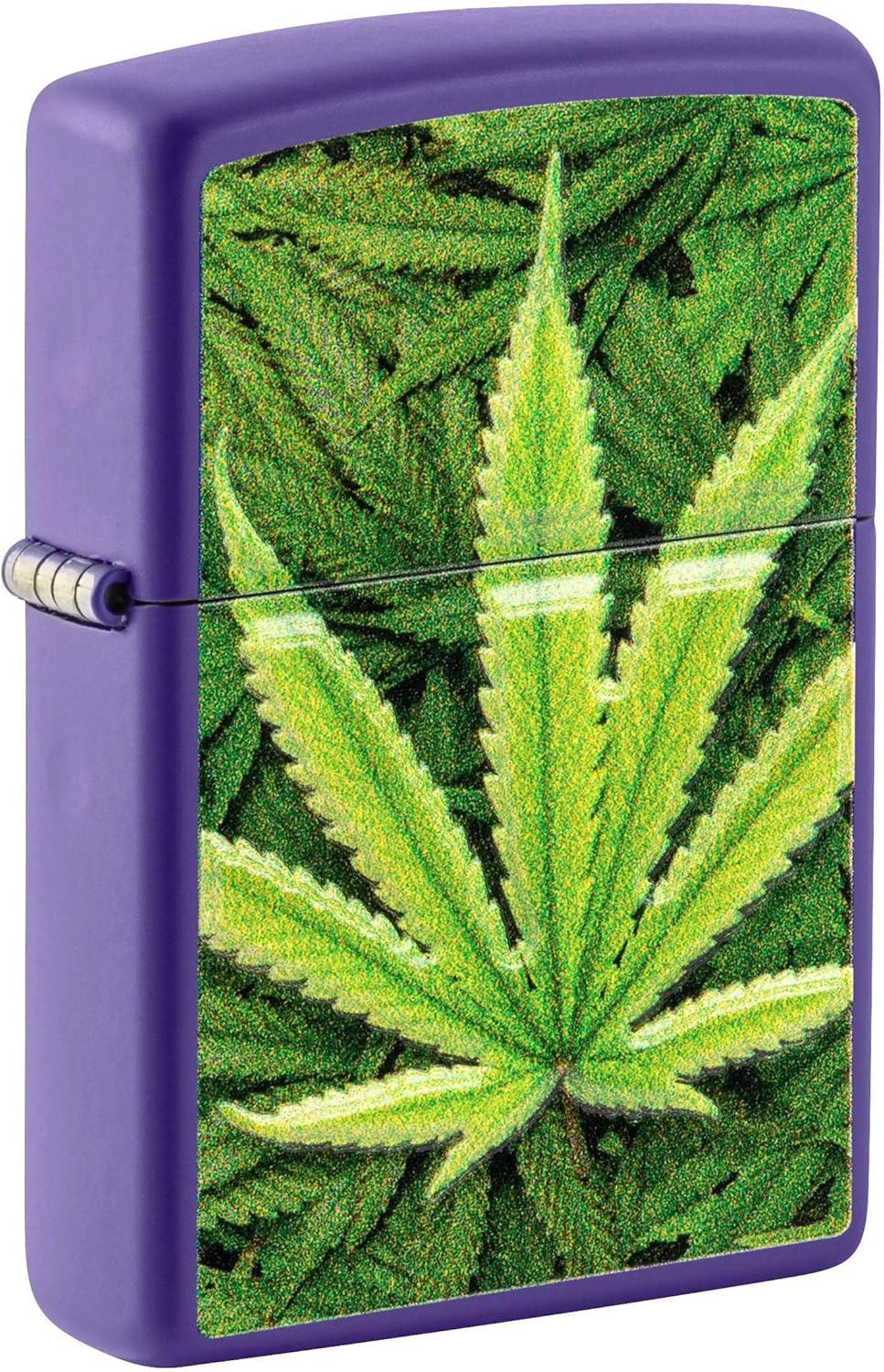 Zippo Lighter - Personalized Custom Message Engraved on Back for Leaf Designs Windproof Zippo Lighter (Leaf Print #49790)