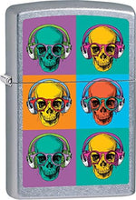 Load image into Gallery viewer, Zippo Lighter- Personalized Engrave for Fire Fighter Skull Headphone Music Z555
